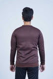 Stay warm and stylish this winter with our men's Brown Sweatshirt! Made from quality materials and featuring a striking white sleeve panel, it's the perfect addition to your wardrobe.