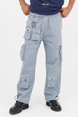 Unisex Baggy Cargo Pants in casper with Utility Pockets by XEA Clothing
