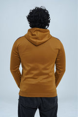 Positive Light Brown Men Hoodie from The Xea Collection -  Color Block Pullover Hoodie - Xea Clothing