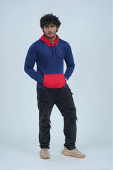 -  Men's Hoodie Navy and Red - Xea Clothing -  Men's Hoodie Navy and Red - Xea Clothing