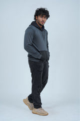 -  Men's Hoodie Grey and Black - Xea Clothing