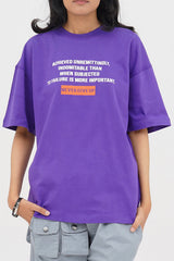 XEA Clothing Adversity Oversized Tee – Comfortable Purple Streetwear for Men and Women